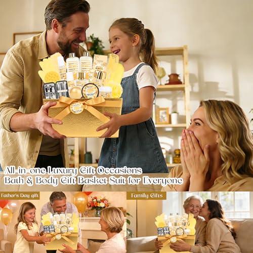 Image of 34Pcs Spa Gift Set for Women Men, Honey Almond Milk Bath & Body Gift Basket | Face Skin Care Kit, Home Spa Self Care Kit, Self-Care Gift, Pamper Kit Birthday, Christmas, Mother Day, Anniversary, Husband