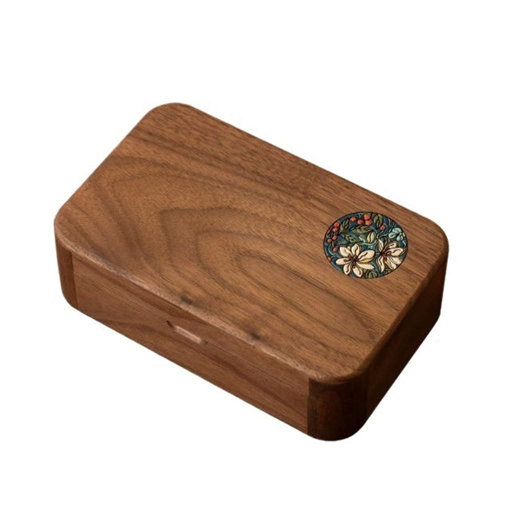 Boîte de rangement rétro nomade en bois pour organiser vos boucles d'oreilles