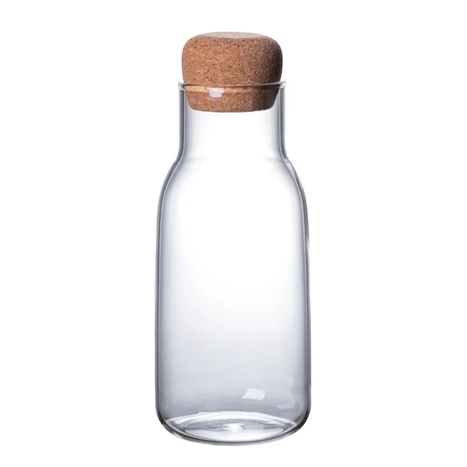 LSNNMU 2pcs Clear Glass Storage Jar With Cork Lid Bottle Sealed Tank Tea Can Cereal Coffee Beans Cereals Dried Fruit For Preserving(600ml)