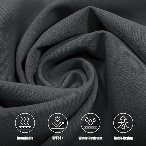 MOURCE Men's Lightweight Travel Pants Breathable Athletic Elastic Waist Casual Pants Quick-Dry Joggers 2 Zipper Pockets3