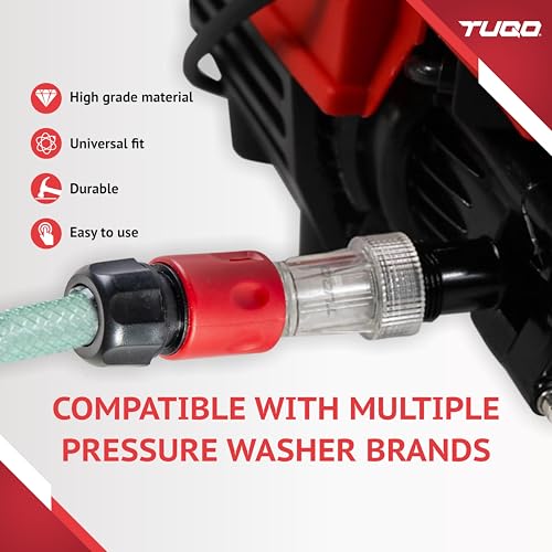Image of TUQO Universal 3 /4 inch Inlet Water Filter Set | Heavy-Duty Pressure Washer Connector with Quick Coupler | Suitable for TUQO, Bosch, Karcher, JPT, Starq & More | Durable, Leak-Proof | WF60 /SPA22