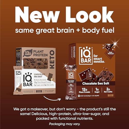 Iqbar OT-ZS7Y-MDWT Brain And Body Plant Protein Bars - Chocolate Sea Salt thumb #1