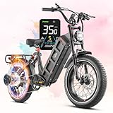 【🌟9 Upgraded Enhancement Points🌟】eAhora 2024 Latest Batch of Juliet 💕High Efficiency Peak 1200W Motor & Dual 4-Pistons Hydraulic Brake & Lockable Front Fork & Reflective Strips on Front and Rear Wheels & Adjustable Faster Rear Suspension & 2000 lumen...