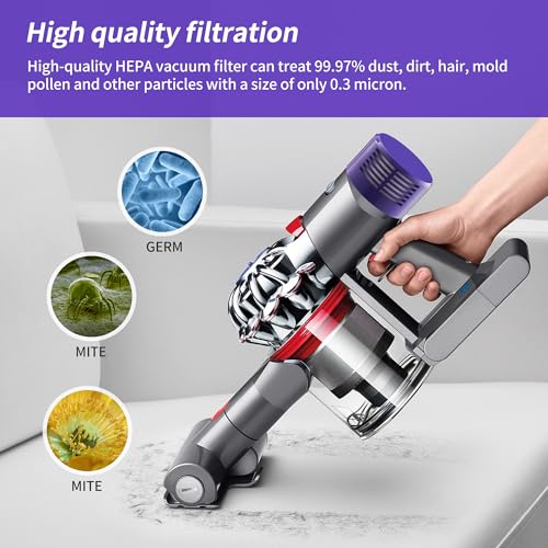 3 Stück für Dyson filter und 1 Reinigungsbürste, für Dyson V10 SV12, ErsatzFilter für V10 Cyclone Serie, Absolute, Animal, Motorhead, Total Clean. für Dyson V10 Filter, Ersetzen Sie#DY-969082-01