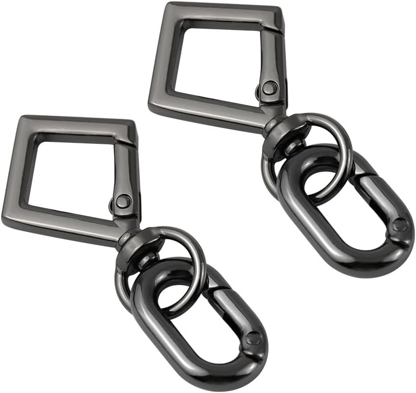 2pcs Double opening Lobster Clasps Swivel Snap Hook,Metal Push Gate Clip Purse Hardware,Keychain, backpack buckle