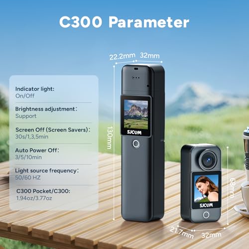 Image of SJCAM C300 64GB 4K VLOGGING Camera with 7Hour Power Grip,Body Camera with 6axis Stabilization for Daily Vlogs of Content Creators,Chest Werable for Kids,Students and Beginner Travel,30m Underwater