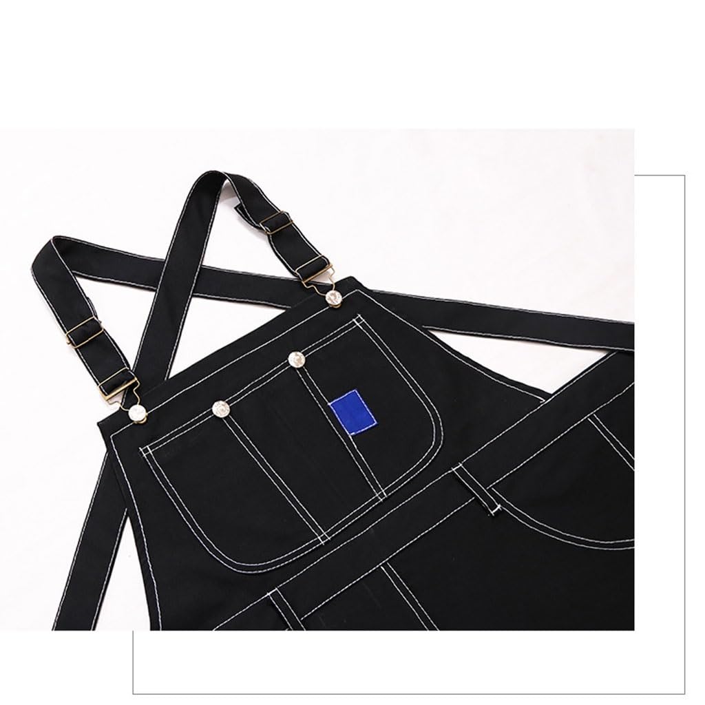 Tablier de Serveur Tablier en toile for magasin de thé au lait, vêtements de travail for hommes et femmes, for café, pâtisserie, coiffeur, barbier, Restaurant Tabliers de Cuisine Tablier de Chef(A)