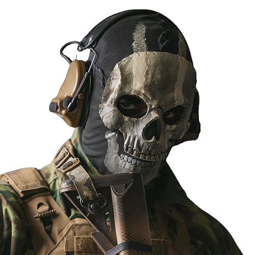 Claofoc Ghost Maske Call of Duty Kostüm Totenkopf Maske Kabeljau Geistermaske Halloween Sturmhaube Geistermasken Winddicht Skelett Maske Cosplay Kostüme