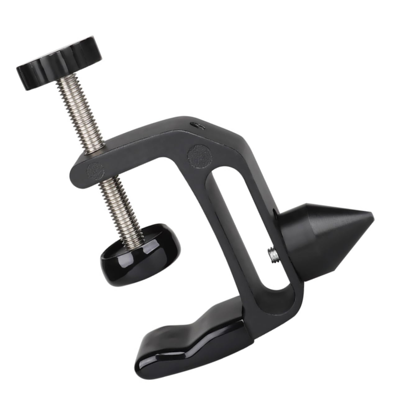 BESPORTBLE 1pc Clarinet Rack Stand for Desktop Storage Multi Functional Clarinet and Phone Holder Tapered Design for Cork Polishing Music Accessory Black