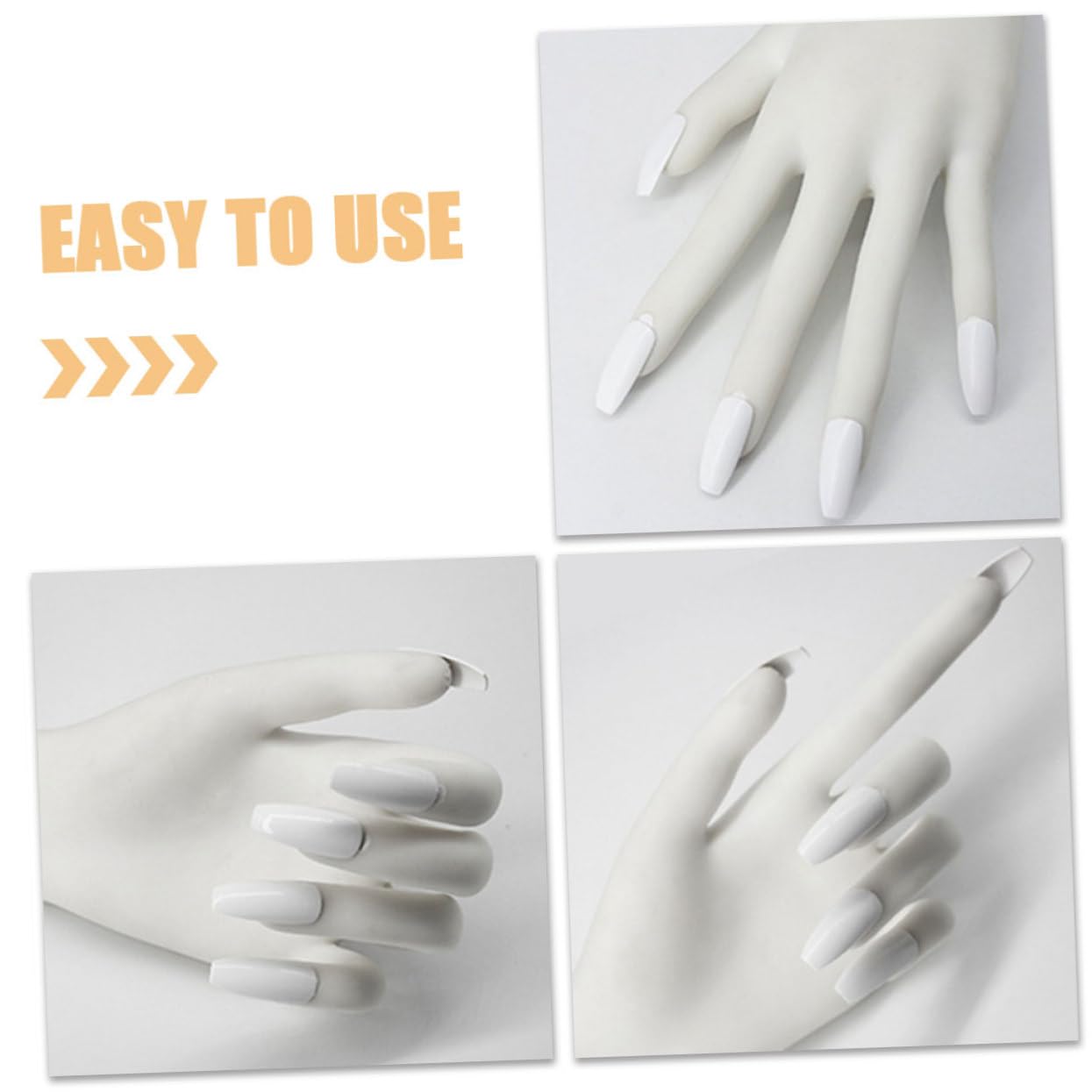 Nail Practice Hand Model Realistic Reusable Soft Manicure Training Hand for Nail Art Practice Lightweight and Portable Design for Beginners and Professionals