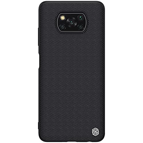 Image of Nillkin Case for Xiaomi Poco X3 X 3 Pro (6.67 inch Inch) Textured Series Nylon Fiber Tough & Durable PC + TPU Material Luxury Protect Black
