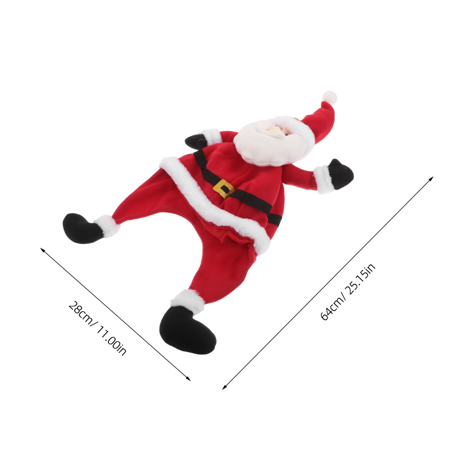 NUOBESTY 2 Stück Weihnachtsmannkostümmütze mit Baumelnden Beinen aus