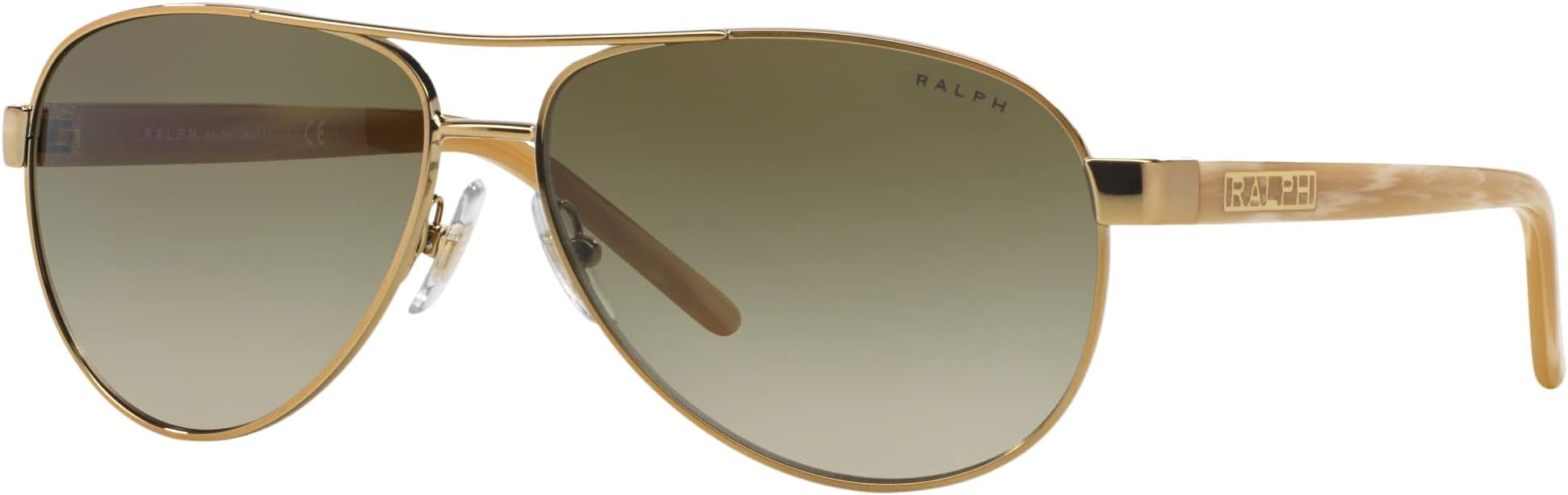 Ralph by Ralph Lauren RL-RA4004-101/13 Gold and Cream with Brown Gradient Lenses Women's Sunglasses