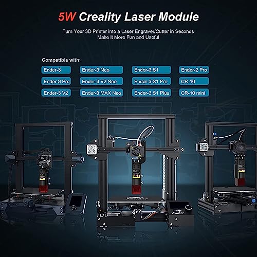 Image of 3 idea Imagine Create Print Creality Laser Engraver Module Kit 5W 455nm Compatible Ender 3 Pro V2 /NEO /MAX /S1 /S1 Pro, CR-10 3D Printer etc.