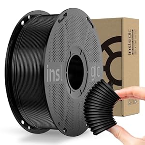 Inslogic TPU Filament 1.75mm, 95A Soft 3D Printer Filament, Flexible 3D Material 1kg Spool (2.2 lbs), Durable & Wear-Resistant, Dimensional Accuracy +/- 0.02 mm, Black