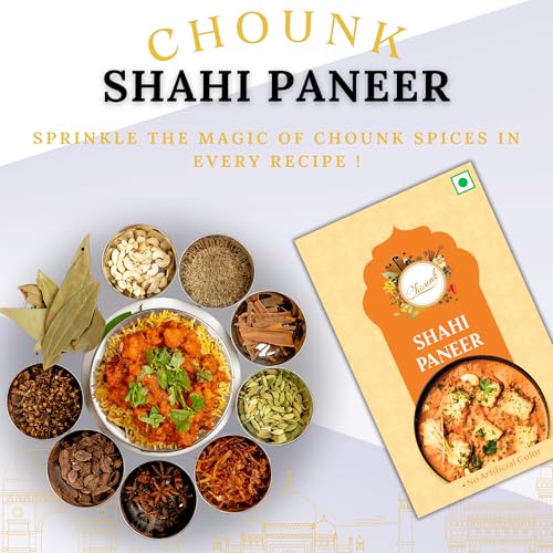 Image of Chounk Shahi Paneer Masala - 400g (Pack of 100g X 4) | for Delicious & Flavourful Cooking | Easy to Cook | Ready Masala | Blended Spice Mix | No Artificial Flavour Added | No Preservatives