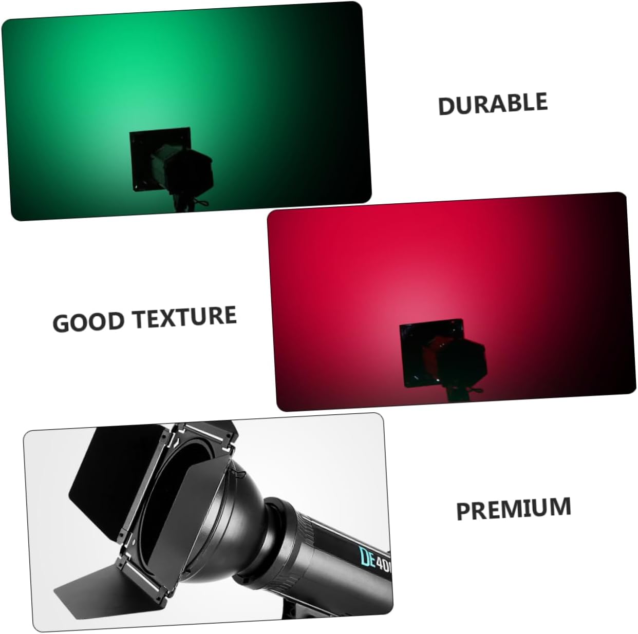 DOITOOL 1set Photography Lamp Accessory Kit Four Barrier Panels Honeycomb and Color Filters for Studio Flash Lighting