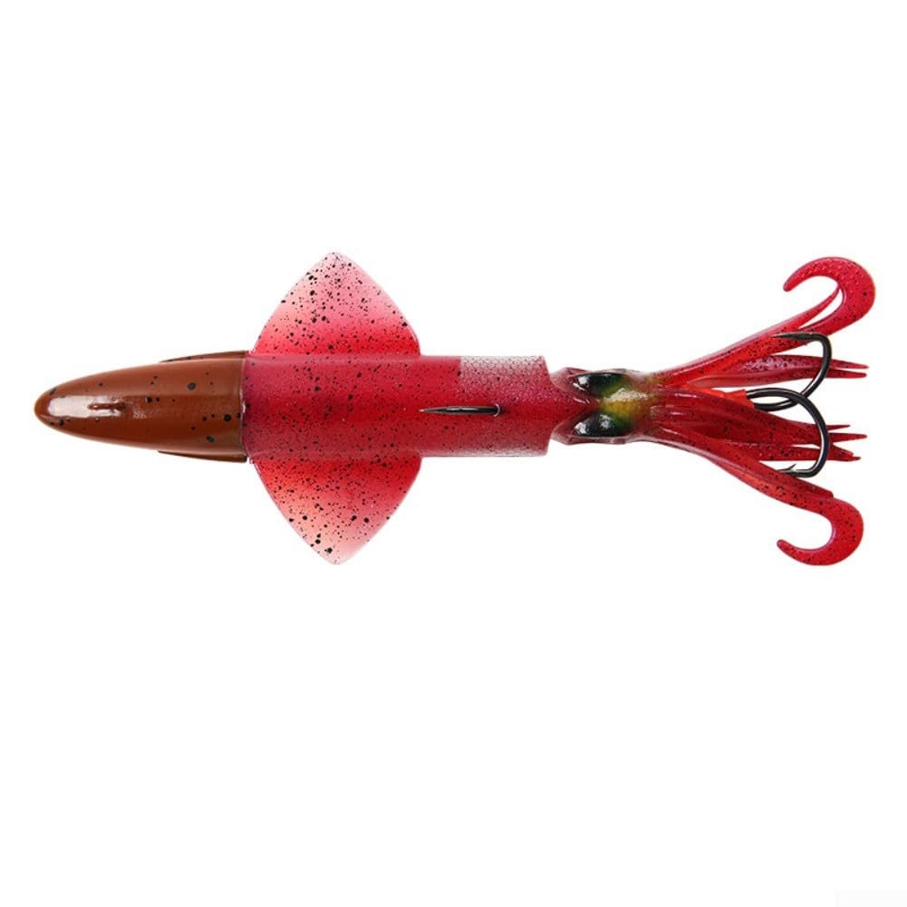 Soft Silicone Squid Bait With Natural Swimming Action For Deep Sea Fishing And Freshwater Use, Designed To Attract Various Fish Species(150G D)