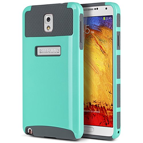 ULAK Note 3 Case, Galaxy Note 3 Case - 2in1 Slim Hybrid Soft TPU Hard Back Cover Dual Layer Protective Case for Samsung Galaxy Note 3 III N9000 All Carriers-Mint Green/Gray