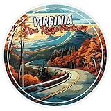 Blue Ridge Parkway Virginia Sticker 4 Inch City Travel Souvenir Destination - Waterproof Vinyl Decal for Laptop Water Bottle Car Tumbler - Durable Aesthetic Long-Lasting Stickers for Adults ID44990