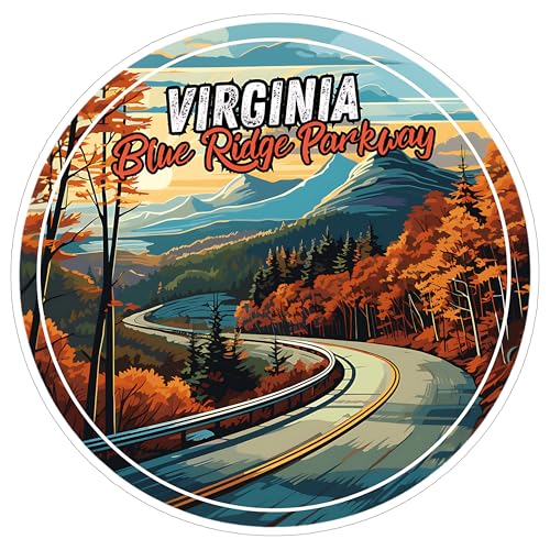 Blue Ridge Parkway Virginia Sticker 4 Inch City Travel Souvenir Destination - Waterproof Vinyl Decal for Laptop Water Bottle Car Tumbler - Durable Aesthetic Long-Lasting Stickers for Adults ID44990