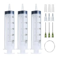 Vista 11 de 3 jeringas grandes de 5.1 fl oz, selladas estériles e individuales, fáciles de usar y limpiar, jeringas de plástico para jardín, líquidos, brillo