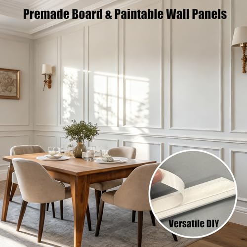 3 Set Peel and Stick Wall Molding Kit Pre-Cut Wall Molding for Wall Decor Premade Self-Adhesive Wainscoting for Walls Accent Wall Molding Peel and Stick Panel by Wibeelee - Image 4