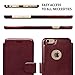 LUPA iPhone 6S Plus Wallet case, iPhone 6 Plus Wallet Case, Durable and Slim, Lightweight with Classic Design & Ultra-Strong Magnetic Closure, Faux Leather, Burgundy, for Apple iPhone 6s Plus/6 Plus