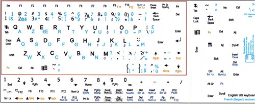 Online-Welcome adhesivos para teclado francés mini miniatura 1