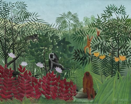 Impression d'affiches Forêt tropicale Henri Rousseau, grande toile de maître haut de gamme
