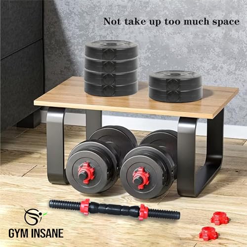 Image of 3 in 1 gym combo Adjustable dumbbells set,14� Dumbbell rod,15.5� Connector 10 mm Eva Foam, Star Nuts kit for home gym Workout. (15 KG, Add Gripper)
