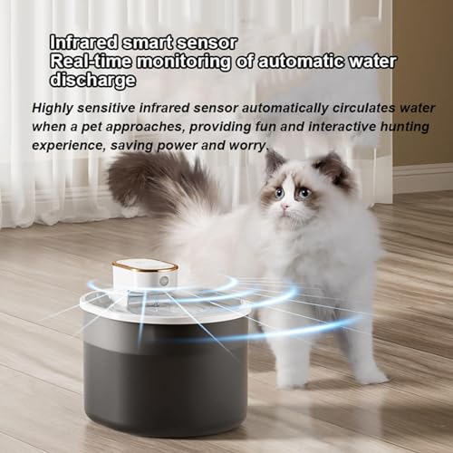 Fuente de agua para gatos automática recargable 3 L miniatura 3