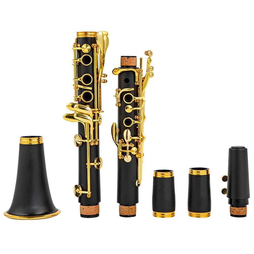 Buffet Clarinetto Sib Laccato Oro 17 Chiavi Clarinetto Nero Clarinetto Resina ABS
