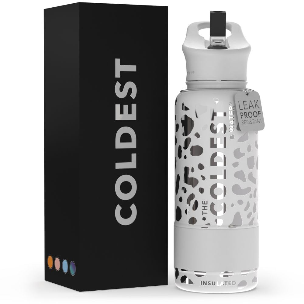 Coldest Insulated Water Bottle with Straw Lid