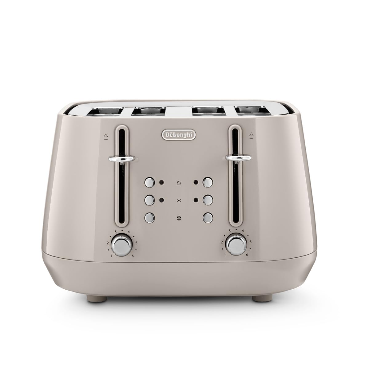 Delonghi Eclettica Cty4003.bg 4-Slice Toaster - Beige, Brown