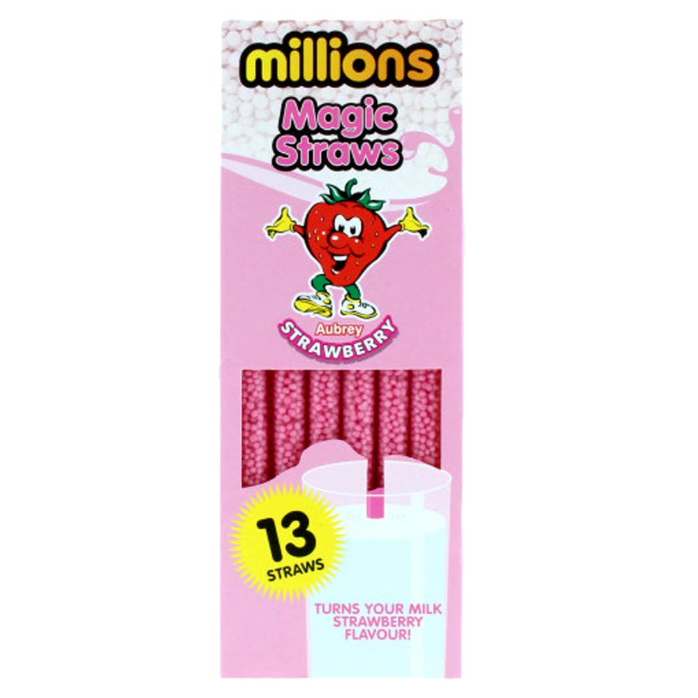 MILLIONS Magic Straws Instant Flavoured - 13 Pack (Strawberry)