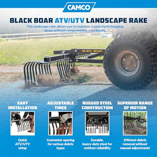 Camco Black Boar ATV Rake Attachment