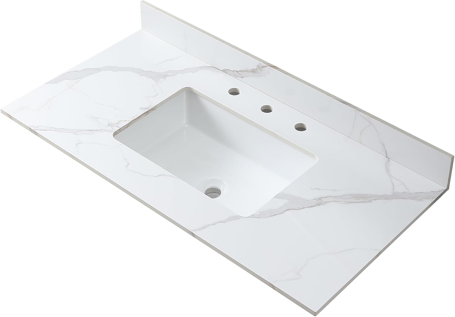 43 Inch Vanity Top, Sintered Ston Bathroom Vanity Top with Sink, Marble