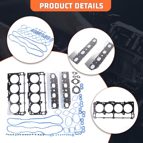 Image of Head Gasket Set Fit for 2009-2015 Chrysler Ram 5.7L HEMI V8 OHV MLS VIN T 2 Replace# HS26423PT Multiple Layers Steel (MLS) Head Gasket Aftermarket Parts