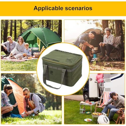 Storage Bag for Camping,Storage Duffle Bag Insulated - Heat-Resistant Cookware Organizer Pouch Large Capacity for Hiking Backpacking Beach Tents Traveling4