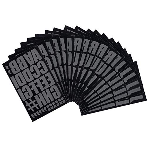 Magfok Iron-on Letters 2 Inch Transfer, 18 Sheet (Black)