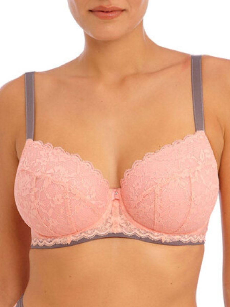 Freya Offbeat Underwired Padded Half Cup Bra Rosehip Pink 36G