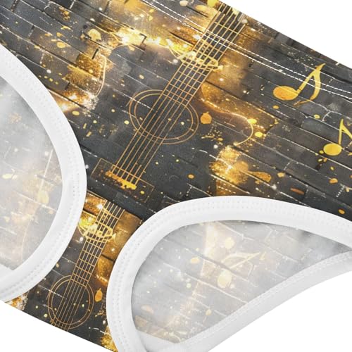 Cartoon Toddler Underwear Floral 2t Cotton Panties Little Girl Musical Notes Guitar Brick Wall Kids Briefs Undies4