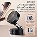Eoegridte Vacuum Suction Magnetic Phone Holder, Foldable & Retractable Vacuum Magnetic Phone Stand Double-Sided Magnetic Car Phone Mount for All Phones Car/Mirror/Gym, Black