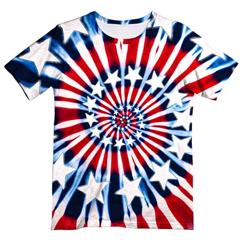 Image of Kids Neon Tie Dye Shirt for Boys Girls Tie-Dye T-Shirt Hippes Tshirt Senior Children Tee Size 6-16 Years Age