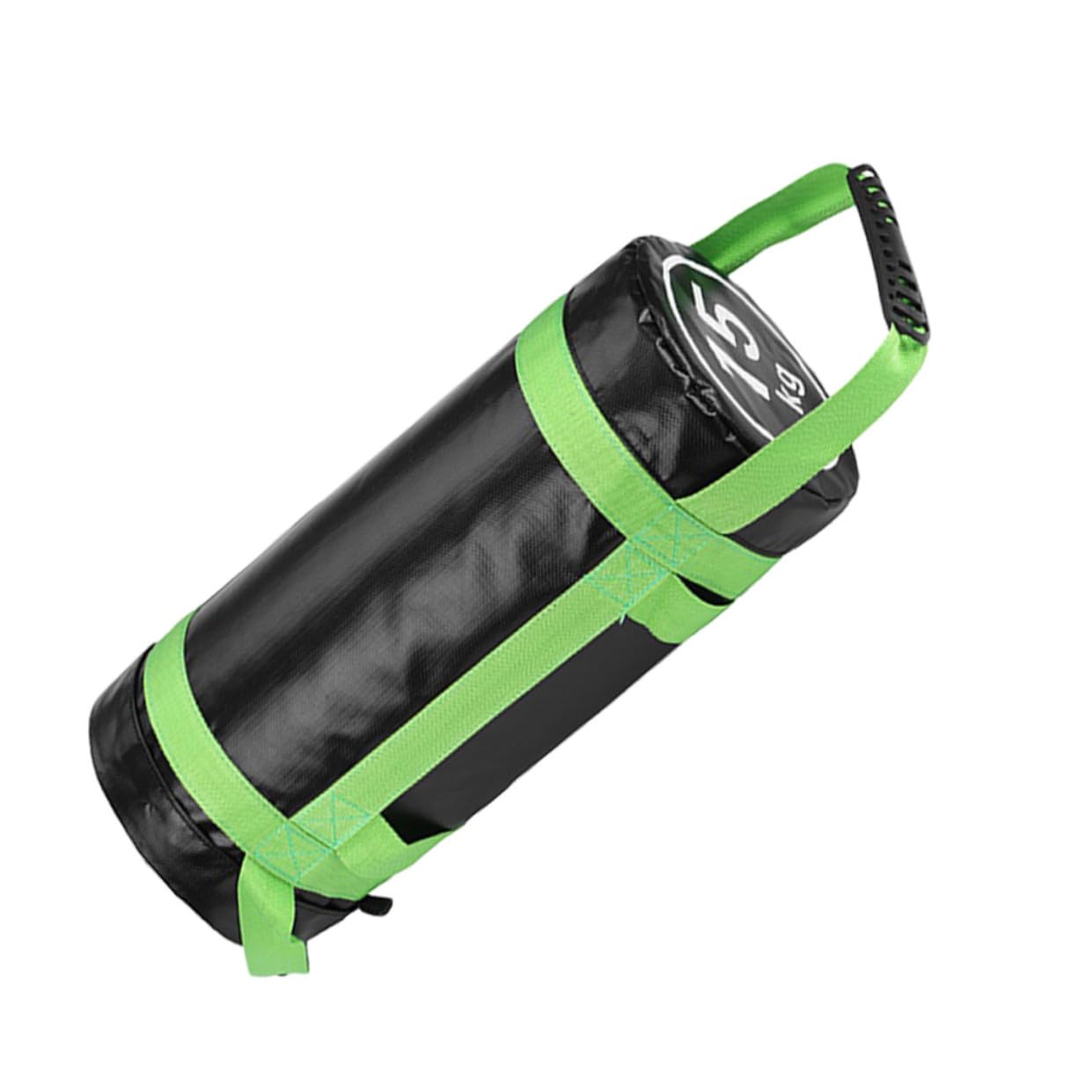 Trainingssandsack Fitness Krafttrainingstasche aus PVC und Stoff Grün für Krafttraining und Fitness mit Hoher Formbeständigkeit und Kraftsteigerung im Sport