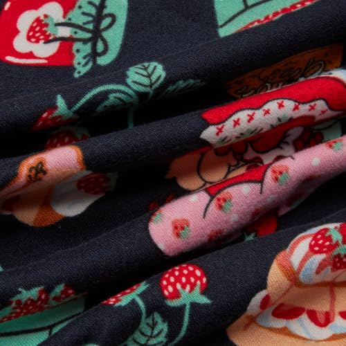 Image of COCO BRANDS Strawberry Shortcake Womens Pajama Set - 2 Piece Short Sleeve Button Down Sleep Shirt and Pajama Shorts