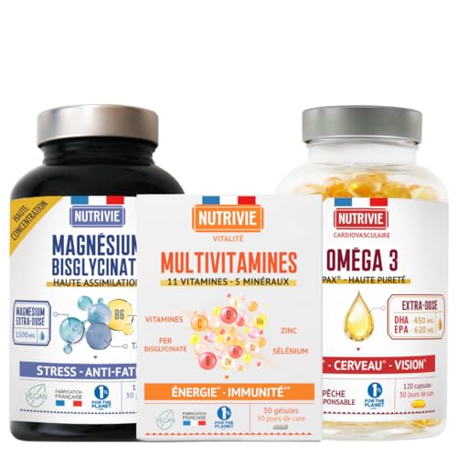 Pack 1MOIS Équilibre Magnésium Vitamines Oméga 3 : la solution aux carences et au stress