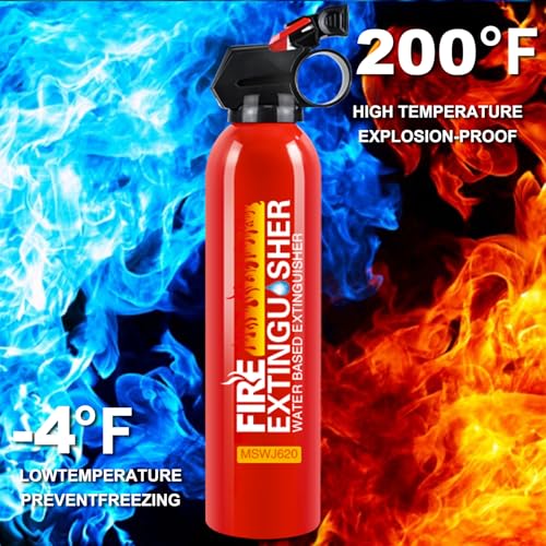 Image of Fire Extinguisher for Home with Mount - 2 Pack Upgraded 8-in-1 Portable Fire Extinguishers for Home, Kitchen, Car, Boat, RV, Vehicle - Water-Based Fire Extinguisher for Class A, B, C, K Fires