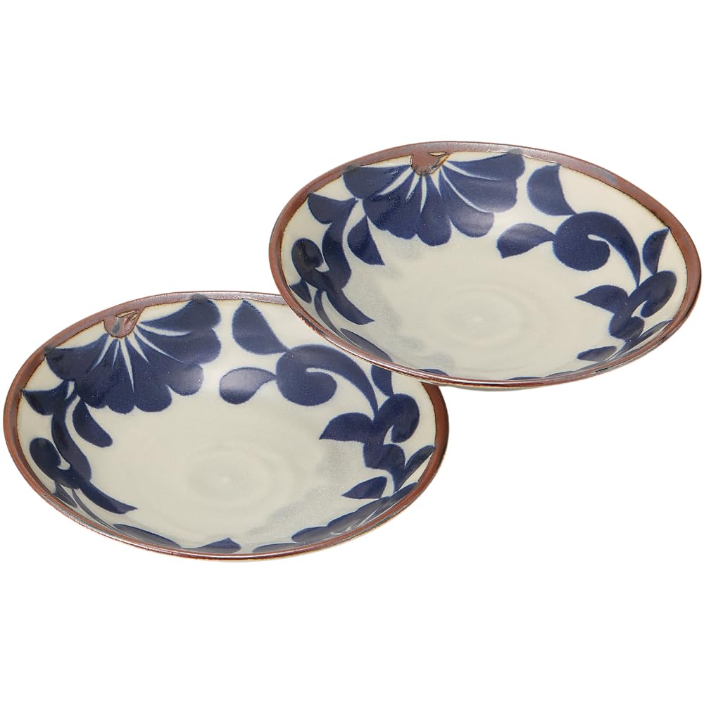 Amazon｜[美濃焼] [藍華 軽量深皿 2枚セット] 磁器製 22.2cm 日本製